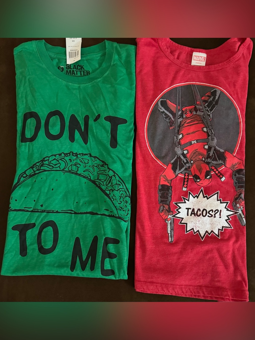 Lot Women's T Shirts Marvel Dead pool/Taco Black Matter  Hot Topic